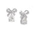 Amelia Bow Stud Earrings, Clear CZ - Silver - AS22TRE56