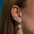 Modern Pearl Huggie Hoop Earrings - Silver - SPEDSS42