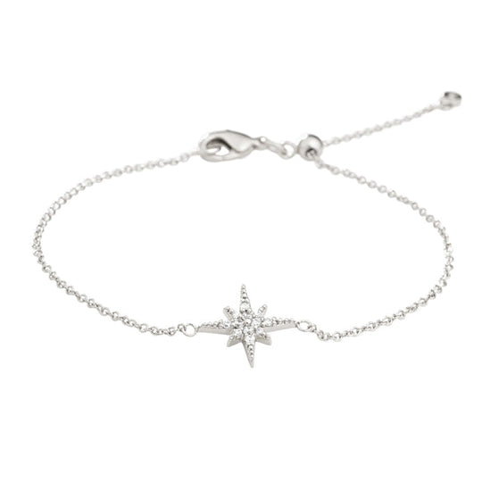 Starburst Slider Bracelet - Silver - SPBRSB58-PV