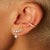 Starburst Ear Climber Earrings - Silver - SPS-150