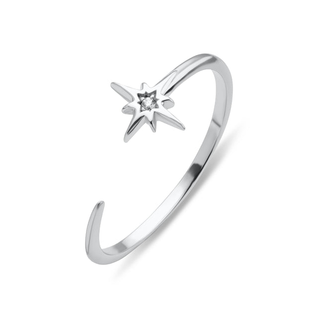 Starburst Open Ring - Silver - SPS-151
