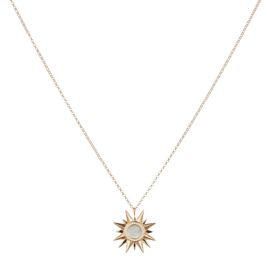 Sunburst Necklace - White Mother Of Pearl - Gold