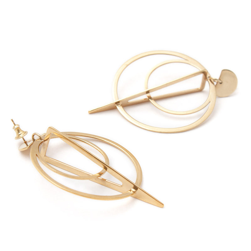 Sundials Earrings - Gold
