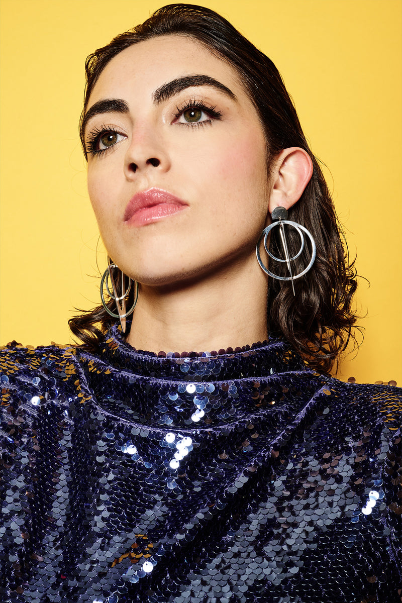 Sundials Earrings - Silver