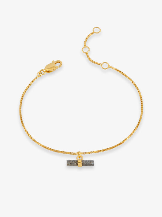 Aventurine Disco T-Bar Chain Bracelet - Gold - TBB2BAGP
