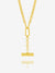 Statement Hardware T-Bar Necklace - Gold - GDN13GP