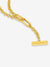 Statement Hardware T-Bar Necklace - Gold - GDN13GP