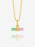 Mini Watermelon T-Bar Necklace - Gold - TBN12WMGP