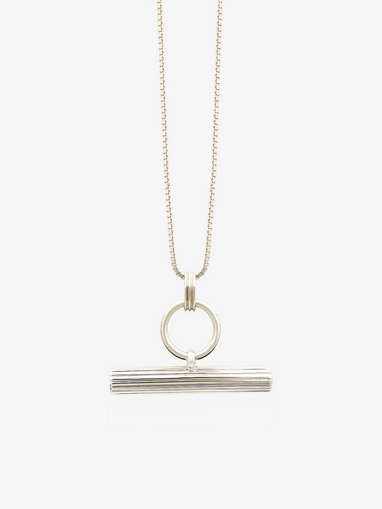 T-Bar Necklace - Silver - TBN3CS
