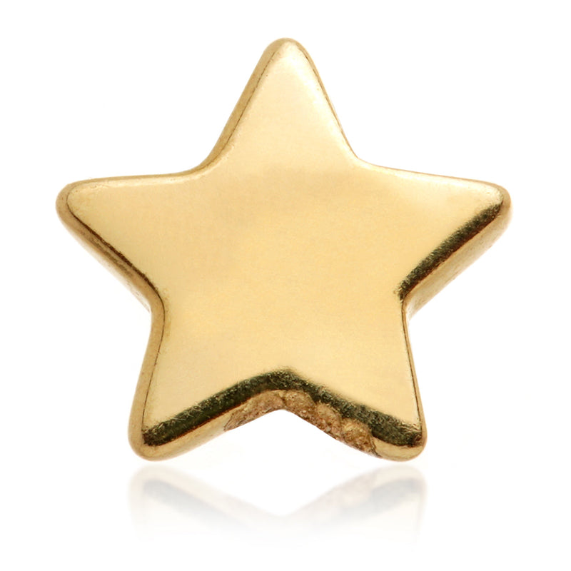 Internal Gold Star Attachment Earring - 14ct Yellow Gold - TLQ109-14K-Y