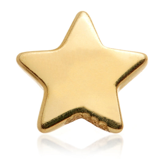 Internal Gold Star Attachment Earring - 14ct Yellow Gold - TLQ109-14K-Y