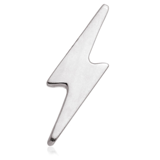 Internal Lightning Bolt Attachment Earring - 14ct White Gold - TLQ118-14K-W