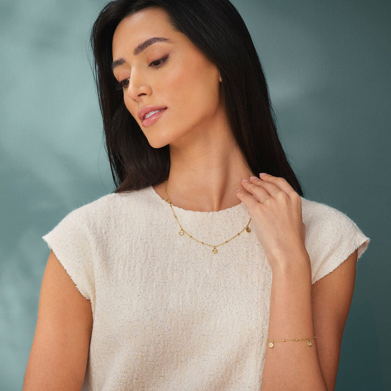 Insignia Drop Bracelet - 9ct Gold - GTOL0385