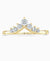 18ct Yellow Gold Shaped Tiara Diamond Wedding Ring - 0.34ct