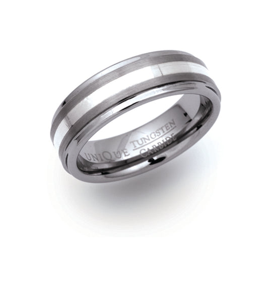 Tungsten Carbide Ring - Silver - TUR-13