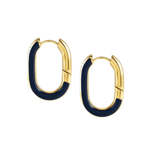 Drusilla Hoop Earrings - Blue/Gold - 028713/004