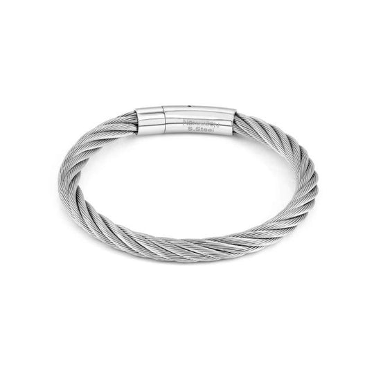 B-Yond Mens Twisted Metal Cord Bracelet - 028928