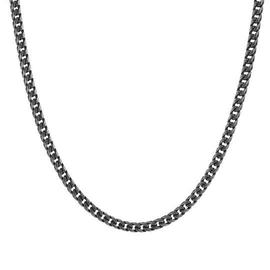 Mens B-Yond Stainless Steel Necklace - Black - 028938/002