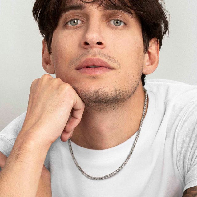 Mens B-Yond Stainless Steel Necklace - Black - 028938/002