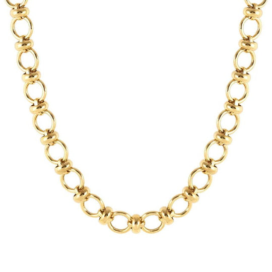 Long Unconditionally Stainless Steel Chain Necklace - Gold - 029102/012