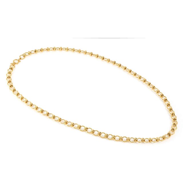 Long Unconditionally Stainless Steel Chain Necklace - Gold - 029102/012