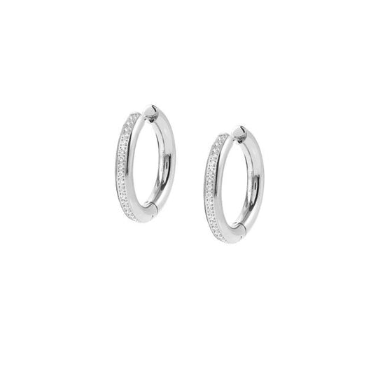Unconditionally CZ Hoop Earrings - Silver - 029103/001