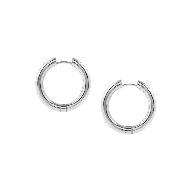 Unconditionally CZ Hoop Earrings - Silver - 029103/001