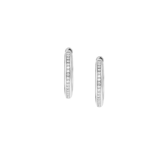 Unconditionally CZ Hoop Earrings - Silver - 029103/001