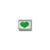 Classic Apple Green Heart Link - Gold - 030283/23