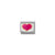Classic Fuschia Heart Link - Gold - 030283/24