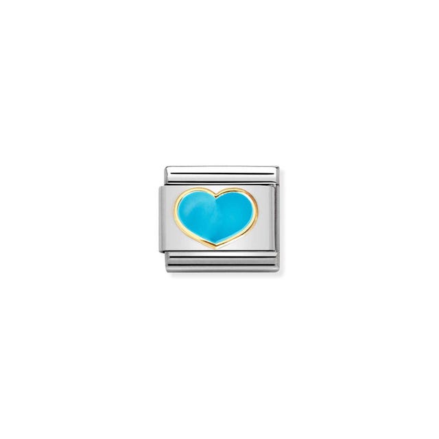 Classic Turquoise Heart Link - Gold - 030283/25