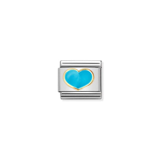 Classic Turquoise Heart Link - Gold - 030283/25