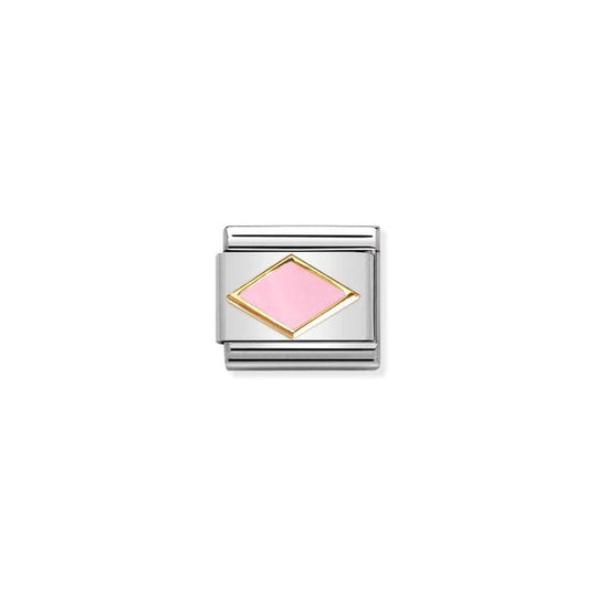 Classic Pink Rhombus Link - Gold - 030285/49