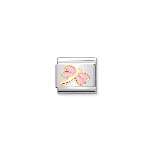 Classic Pink Dragonfly Link - Gold - 030285/54