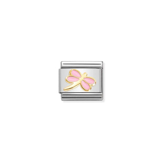 Classic Pink Dragonfly Link - Gold - 030285/54