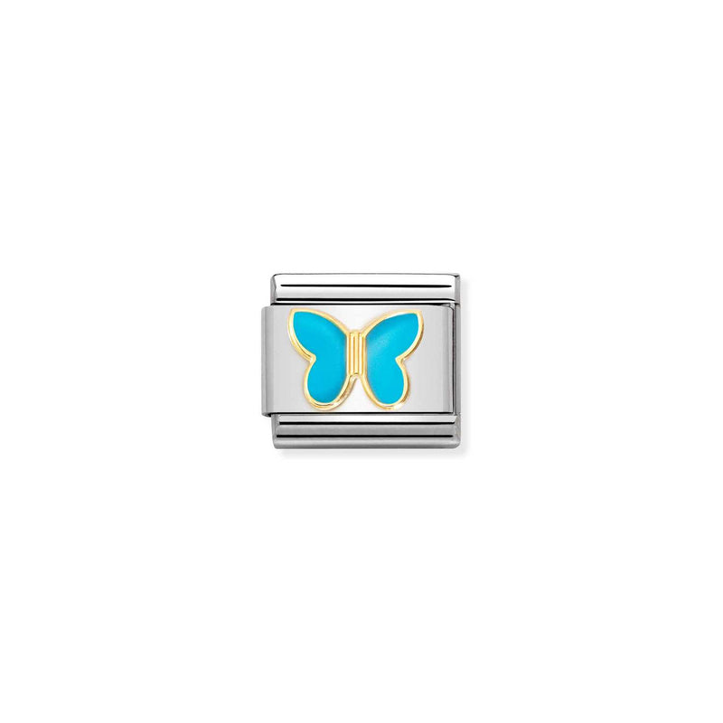 Classic Turquoise Butterfly Link - Gold - 030285/63