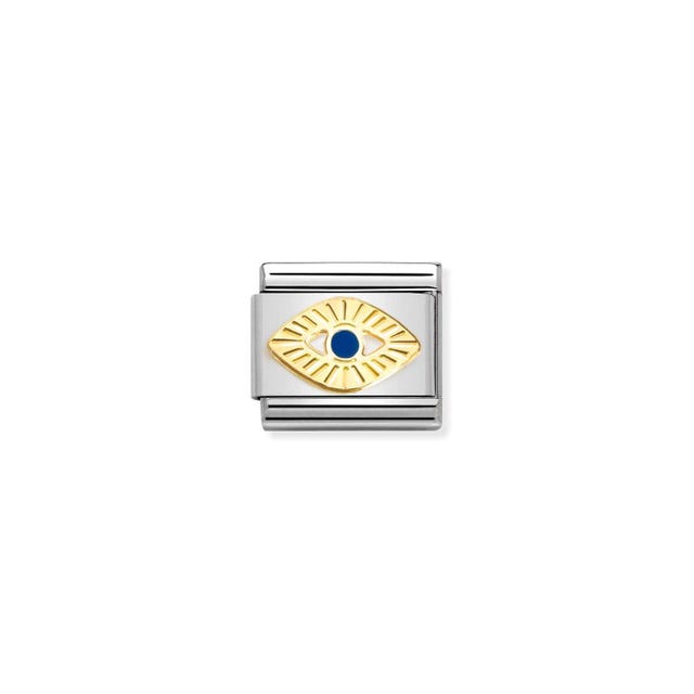 Classic Etched Eye Of God Link - Gold - 030285/65