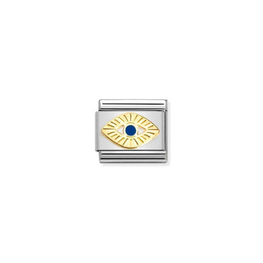 Classic Etched Eye Of God Link - Gold - 030285/65