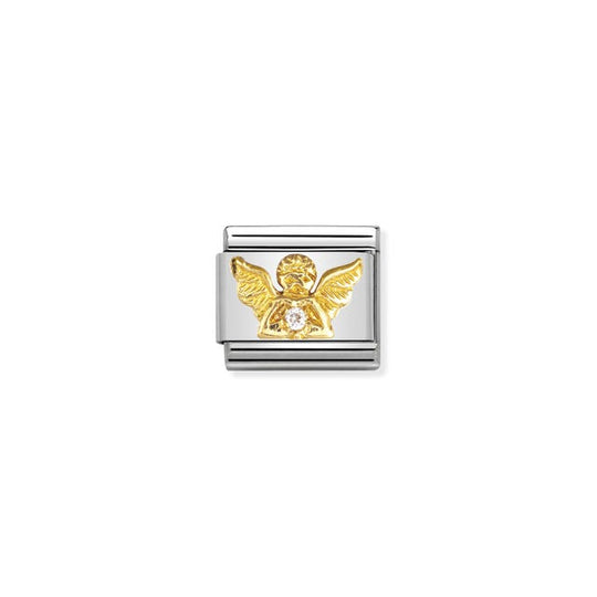 Classic CZ Angel Link - Gold - 030307/23