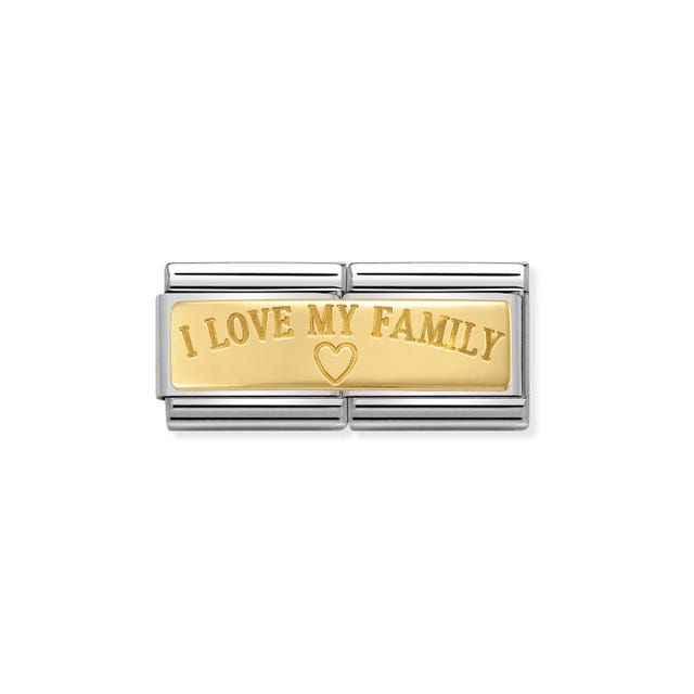 Classic I Love My Family Double Link - Gold - 030710/03