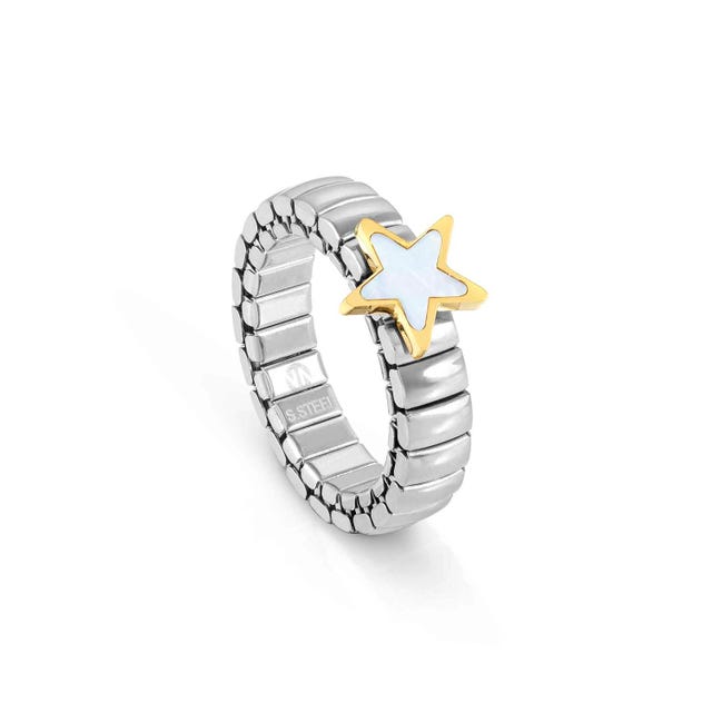 Extension Star Mother Of Pearl Ring - Gold/Silver - 046002/129