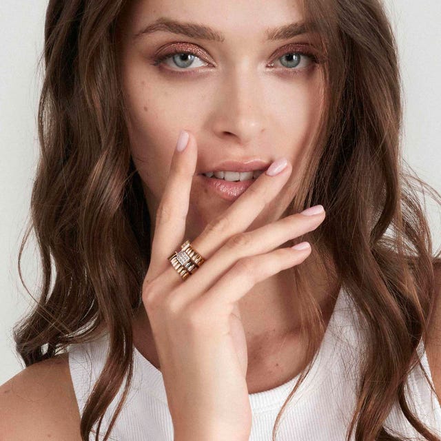 Extension CZ Square Ring - Gold - 046004/056