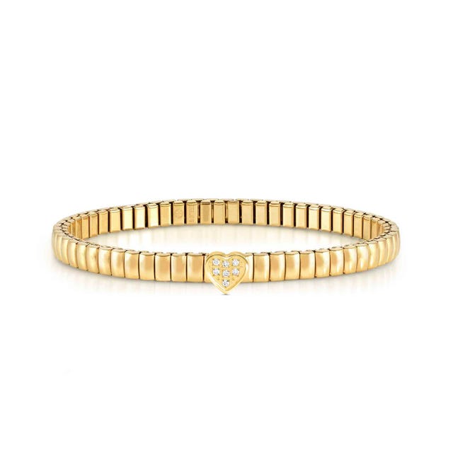 Extension CZ Heart Bracelet - Gold - 046011/004