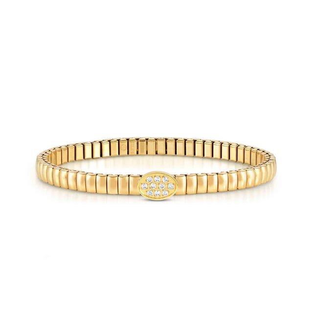 Extension CZ Oval Bracelet - Gold - 046011/053