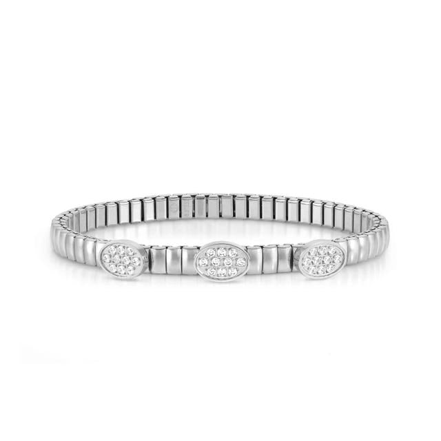 Extension 3 CZ Ovals Bracelet - Silver - 046014/053