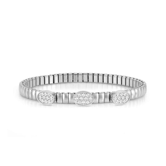 Extension 3 CZ Ovals Bracelet - Silver - 046014/053