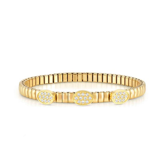 Extension 3 CZ Ovals Bracelet - Gold - 046015/053