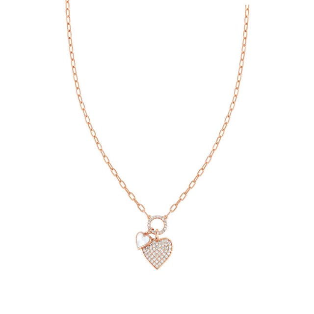 Vita Heart Short Necklace - Rose Gold - 148401/006