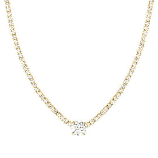 Chic & Charm Joyful CZ Necklace - Gold - 148633/012