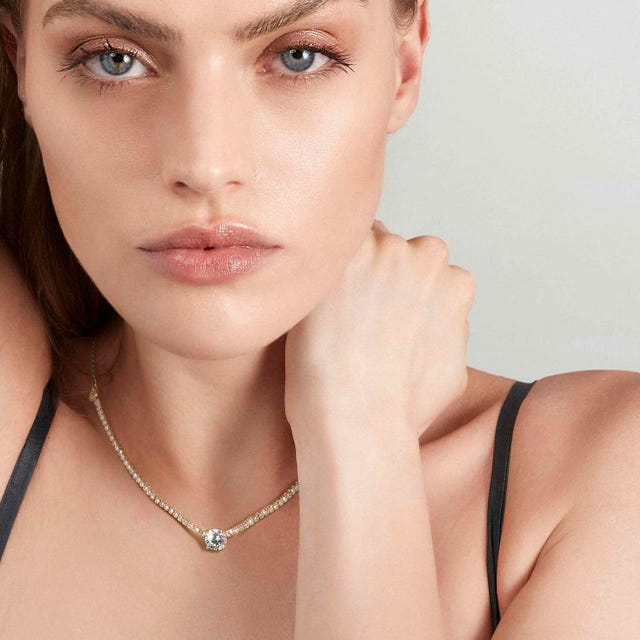 Chic & Charm Joyful CZ Necklace - Gold - 148633/012